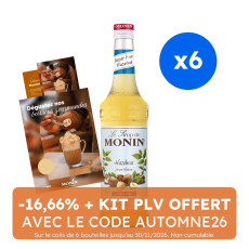 MONIN - NOISETTE SANS SUCRE SIROP 700ML BOUTEILLE VERRE