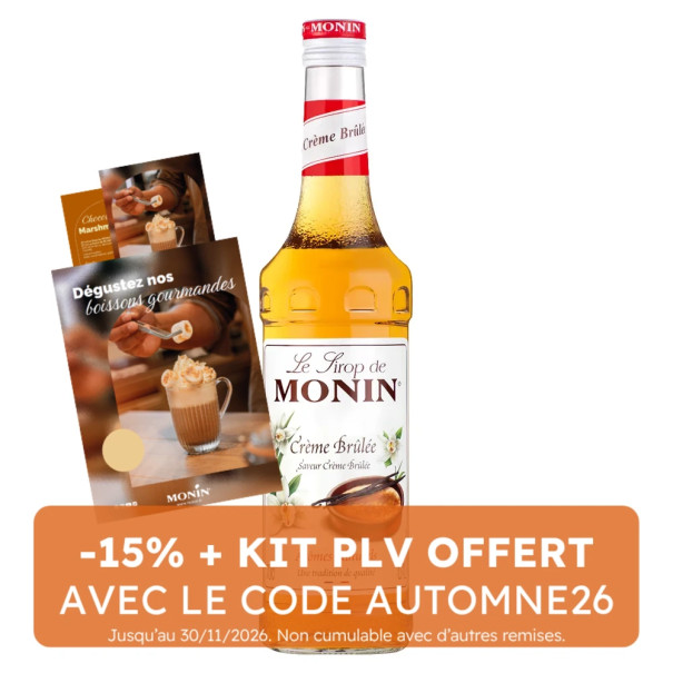 MONIN - SIROP CREME BRULEE 700ML BOUTEILLE VERRE